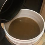 Add sugar solution to the rest of the apple cider