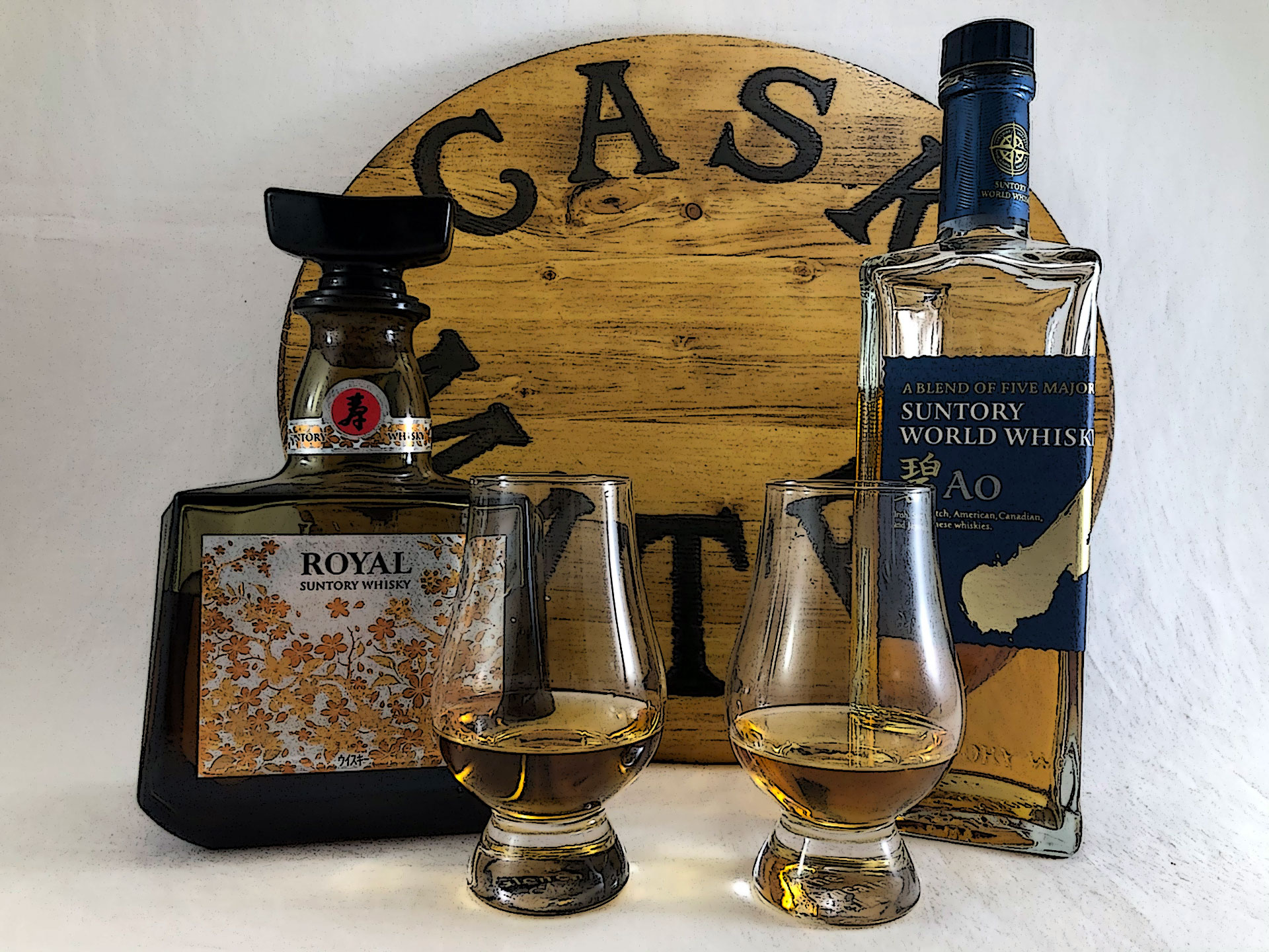 Suntory Ao and Royal Whiskey